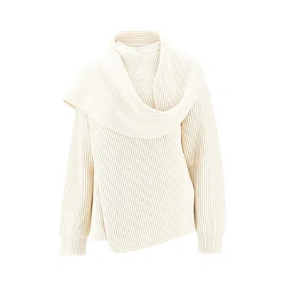 Jil Sander L Sweater With Scarf Detail
