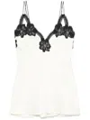 Jil Sander Lace-detailed Tank Top In Neutrals