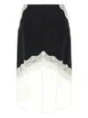 Jil Sander Women Organza Lace Wool Skirt In Black
