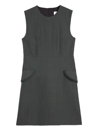 Jil Sander Lace-trim Pocket Mini Dress In Multi