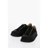 Jil Sander Lace-up Canvas Sneakers With Chunky Sole In Black
