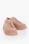 Jil Sander Pink Canvas Sneakers