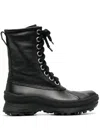 Jil Sander Lace-up Combat Boots In 黑色
