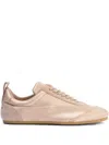 Jil Sander Pastel Pink Satin And Suede Sneakers In Neutral
