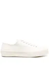 Jil Sander Lace-up Low-top Sneakers In White