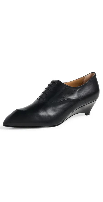 Jil Sander Pointed-toe Lace-up Oxford Shoes In Yellow