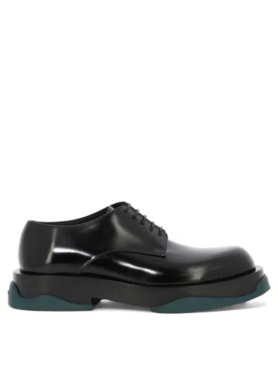 JIL SANDER JIL SANDER LACE UP SHOES WITH CONTRASTING SOLE