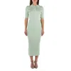 Jil Sander Ladies Apple Ribbed-knit Midi Skirt