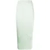 Jil Sander Ladies Apple Ribbed-knit Midi Skirt In Green