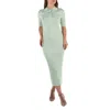 Jil Sander Ladies Apple Ribbed-knit Midi Skirt In Green
