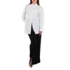 Jil Sander Wrap Designed Popeline Cotton Shirt In White