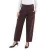 Jil Sander Ladies Plum Cropped Tapered Trousers In Purple