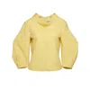 Jil Sander Ladies Sunbeam Cowl-effect Cotton Blouse