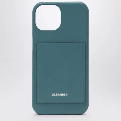 Jil Sander Lagoon-coloured Iphone 15 Pro Cover With Logo In Blue