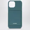 JIL SANDER LAGOON-COLOURED IPHONE 15 PRO COVER WITH LOGO