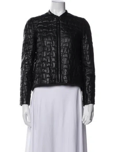 Pre-owned Jil Sander Lamb Leather Jacket In Black