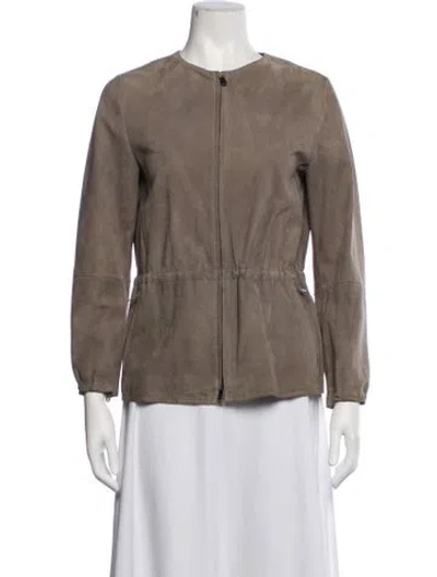 Pre-owned Jil Sander Lamb Leather Jacket In Brown