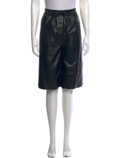 Pre-owned Jil Sander Lamb Leather Knee-length Shorts In Blue