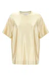 Jil Sander Crew Neck Stretch Viscose T-shirt In Neutral