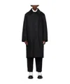 Jil Sander Lapel Button-down Coat In Black