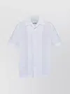 Jil Sander Lapel Collar Short Sleeves Organic Cotton Shirt With Tailored Fit In Grey