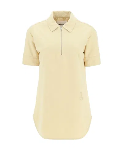 Jil Sander Lapel Polo Shirt In Nude