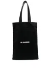 Jil Sander Borsa Shopping In Tela Nera Donna In Black