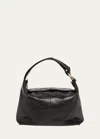 Jil Sander Large Calfskin Leather Hobo Bag In 001 Black