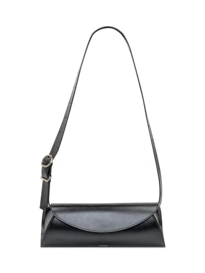 Jil Sander Large Cannoli Bag In Black