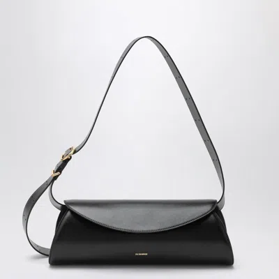 Jil Sander Large Cannolo Shoulder Bag In In Black