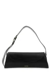Jil Sander Women Black Leather Small Cannolo Shoulder Bag In Black