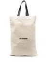Jil Sander Large Flat Shopper In Neutral