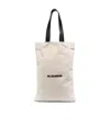 Jil Sander Large Flat Shopper Shoulder Bag In White