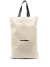 Jil Sander Large Flat Shopper Shoulder Bag In Brown
