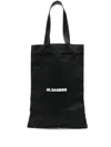 Jil Sander Large Flat Shopper Tote Bag In Black