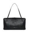 Jil Sander Large Goji Pillow Black Leather Bag In Black