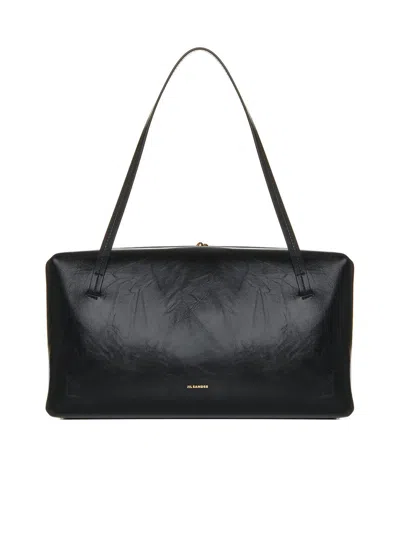 Jil Sander Large Goji Pillow Black Leather Bag
