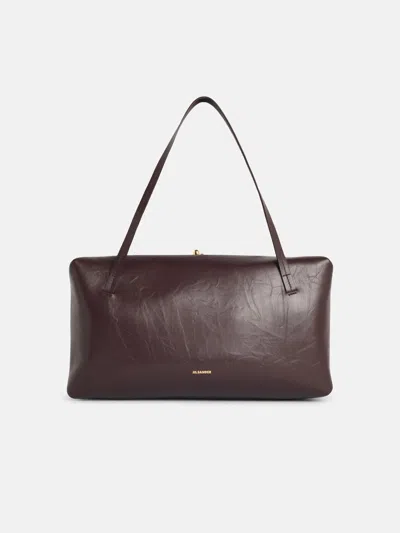 Jil Sander Large 'goji Pillow' Brown Leather Bag