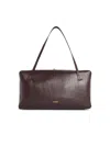 Jil Sander Large 'goji Pillow' Brown Leather Bag In Burgundy