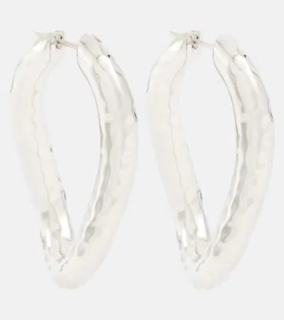 Jil Sander Large Drop Earrings In Silber