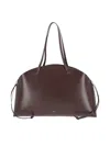 Jil Sander Logo Printed Drawstring Shoulder Bag In Brown