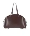 Jil Sander Logo Printed Drawstring Shoulder Bag In Brown
