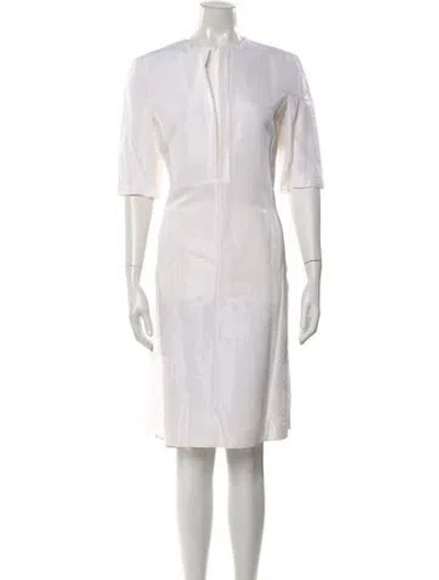Pre-owned Jil Sander Late 2000's - Early 2010's Knee-length Dress In White