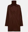 Jil Sander Minikleid Aus Baumwolle In Chesnut Brown