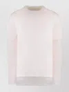 Jil Sander Layered Cotton T-shirt With Sheer Tulle Overlay