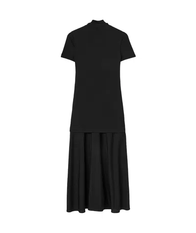 JIL SANDER JIL SANDER HIGH-NECK MIDI DRESS