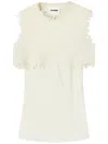 Jil Sander Layered-design Sleeveless Top In White