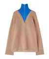 Jil Sander Layered-design Wool-blend Jumper In Nude