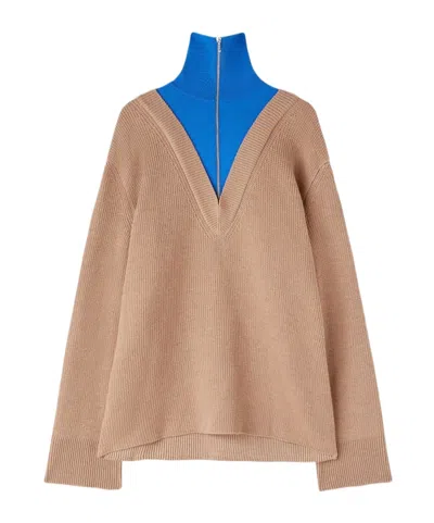 JIL SANDER JIL SANDER DROP SHOULDER LAYERED JUMPER