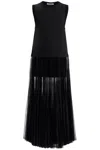 JIL SANDER LAYERED DRESS WITH PLEATED SKIRT